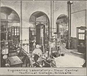 Brisbane Central Technical College - Engineering (probably H block), 1915