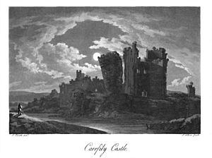 Caerphilly Castle prior to rebuilding