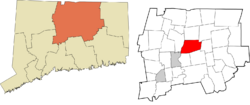 South Windsor's location within the Capitol Planning Region and the state of Connecticut