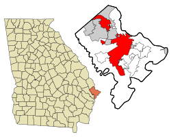 Location within Chatham County