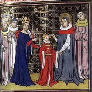 Clotaire II Dagobert Ier et saint Arnoul