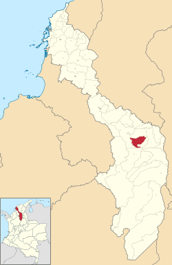 Location of the municipality and town of Altos del Rosario in the Bolívar Department of Colombia
