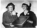 Dorothy Height presents Eleanor Roosevelt the Mary McLeod Bethune Human Rights Award, 12 Nov 1960