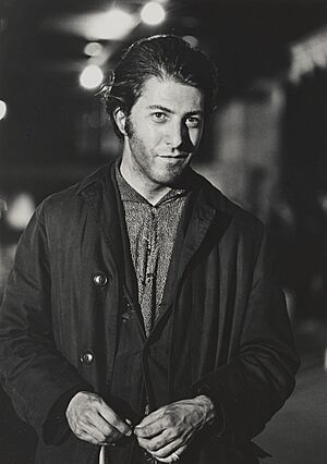 Dustin Hoffman on the set of "Midnight Cowboy"