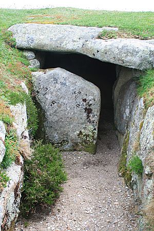 Entrance to the Porth Hellick Burial Cairn - geograph.org.uk - 910623