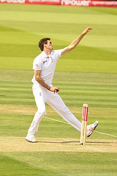 Finn bowling against Sri Lanka at Lord's, 2011 (2)