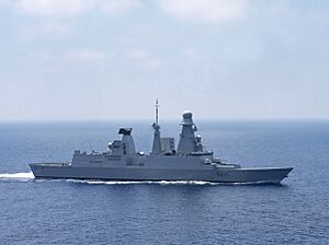 French destroyer Chevalier Paul (D621) underway in the Mediterranean Sea on 15 July 2017