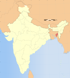India Tripura locator map