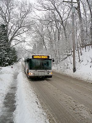 Iowa City Transit in the snow