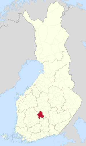 Location of Jämsä in Finland