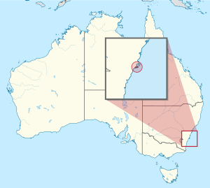 Location of the Jervis Bay Territory in Australia.