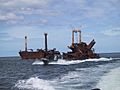 LTTE Sea Tigers attack vessel by sunken SL freighter