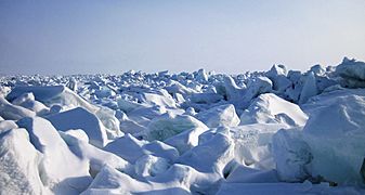 Laptev sea ice hummocks