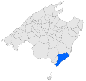 Location of Satanyí on Majorca