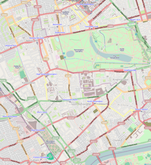 Location map Kensington