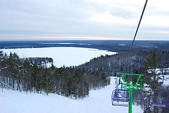 A view of Lac La Belle from the main chairlift