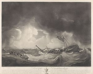 Loss of the Dankbaarheyt One of the Rich Dutch East India Prizes - taken by a squadron under the Command of Commodore Johnstone in Saldanha Bay - On 30th of January 1782 - the ship in such bad condition, as to be RMG PY8442