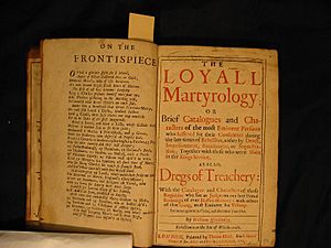 Loyall Martyrology Winstanley 1665