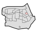 Location of Binnenland district in Barendrecht