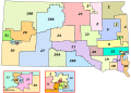 Map of South Dakota's legislative districts