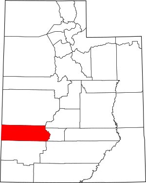 Map of Utah highlighting Beaver County
