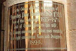 Memorial to Augustus Page Saunders, Peterborough Cathedral