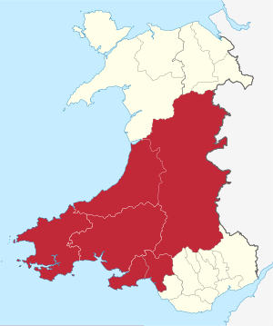 Mid and South West Wales Map