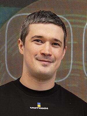 Mykhailo Fedorov, Deputy Prime Minister for Innovation, Education, Science and Technology Development and Minister of Digital Transformation at Diia Center in Bucha on 19 July 2023 - 53065740157 (cropped).jpg
