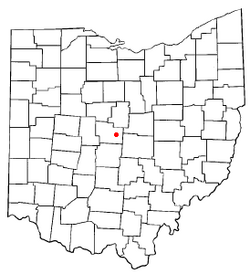 Location of Sunbury, Ohio