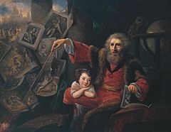 Oil sketch for The Pictorial Conjuror by Nathaniel Hone the Elder