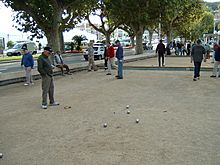 Pétanque players in Cannes (France) 2003