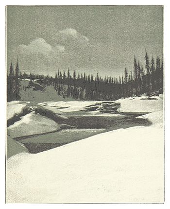 PIKE(1896) p151 Break-up of Ice on the Frances River.jpg