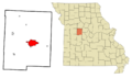 Pettis County Missouri Incorporated and Unincorporated areas Sedalia Highlighted