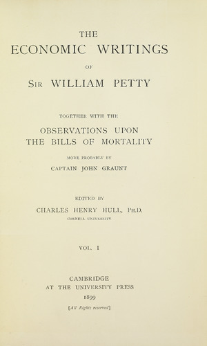 Petty - Economic writings, 1899 - 5179309