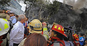 Presidente Kuczynski en el Incendio de Lima 2017