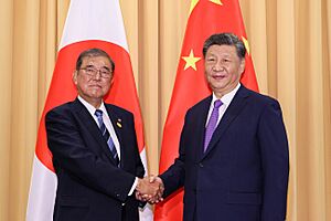 Prime Minister Shigeru Ishiba meeting President of China Xi Jinping during APEC Peru 2024 02