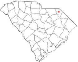 Location of Bennettsville in South Carolina