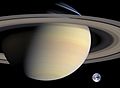 Saturn, Earth size comparison2
