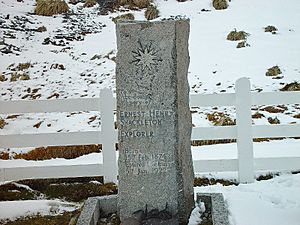 South Georgia Ernest Shackleton grave in Grytviken
