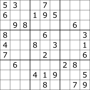Sudoku Puzzle by L2G-20050714 standardized layout