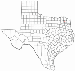 Location of Miller's Cove, Texas