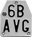 Targa automobilistica Italia 1984 6B AVG ciclomotore