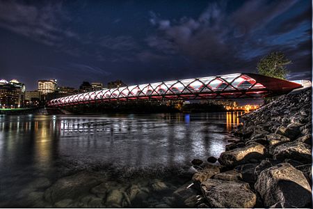 The Peace Bridge in Calgary an HDR photo