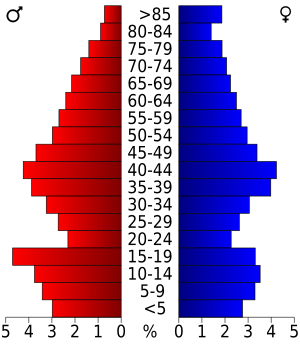 USA Lincoln County, Wisconsin age pyramid
