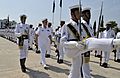 US Navy 090820-N-8273J-056 Chief of Naval Operations (CNO) Adm. Gary Roughead, middle, inspects Pakistan Navy sailors during a welcoming ceremony at Pakistan Naval Headquarters