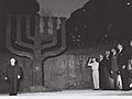 Unveiling ceremony of the Knesset Menorah in 1956