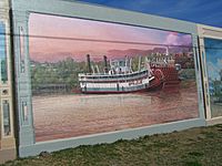Vicksburg Riverfront Sprague mural Dafford Murals