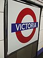 Victoria tube stn Victoria roundel