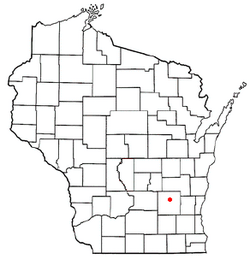 Location of Burnett, Wisconsin