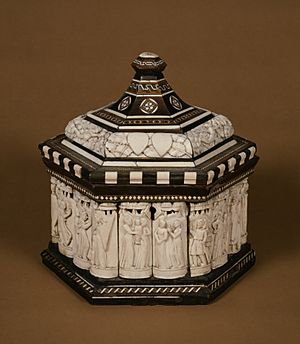 Workshop of the Embriachi family - Bridal Casket with Scenes from the Life of Paris - Walters 71242